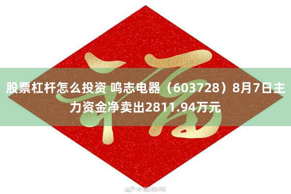 股票杠杆怎么投资 鸣志电器（603728）8月7日主力资金净卖出2811.94万元