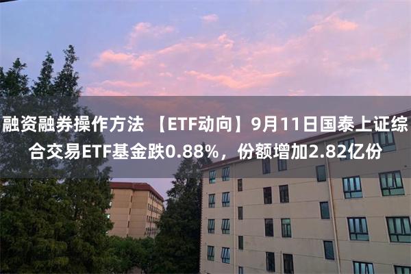 融资融券操作方法 【ETF动向】9月11日国泰上证综合交易ETF基金跌0.88%，份额增加2.82亿份